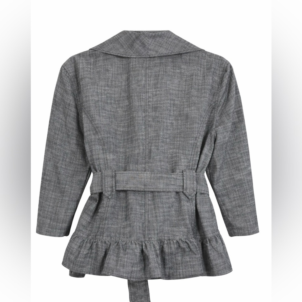David Brooks Ruffled Chambray Top - Picture 5 of 10